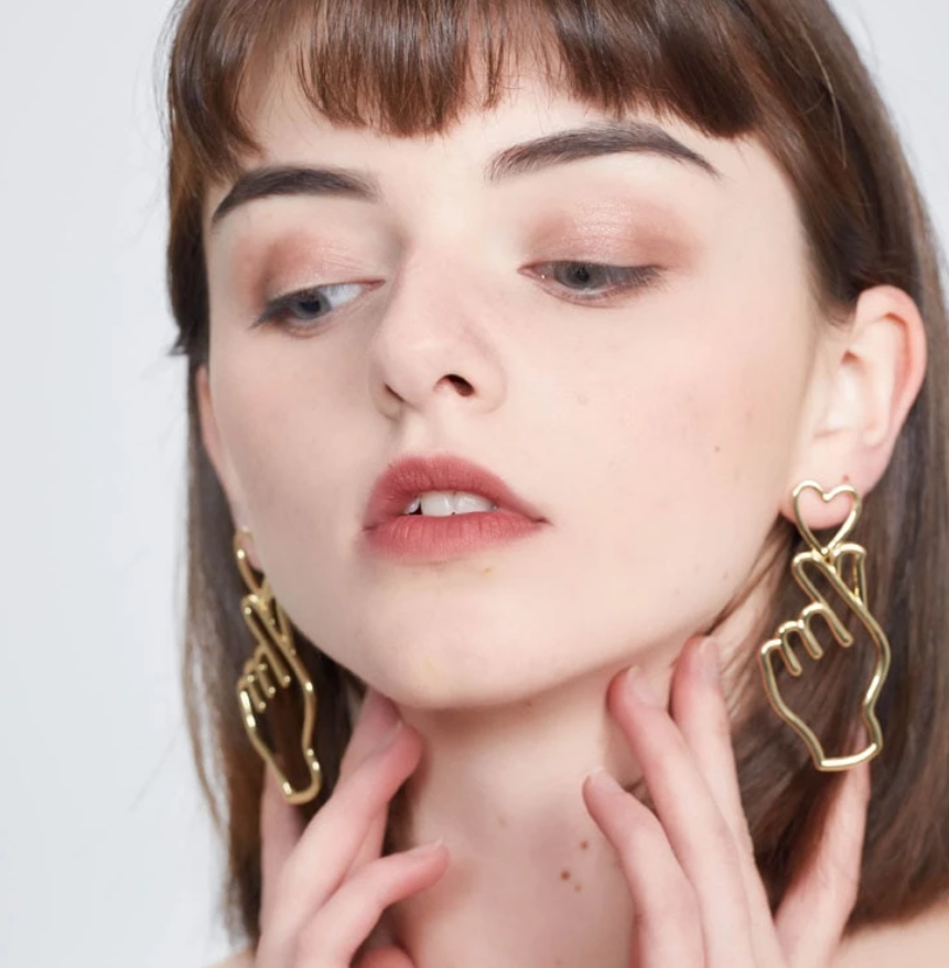 Refill contour stud earrings