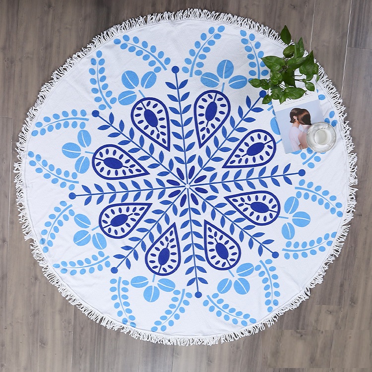 Fringed beach towel round bath towel beach towel - Image 3