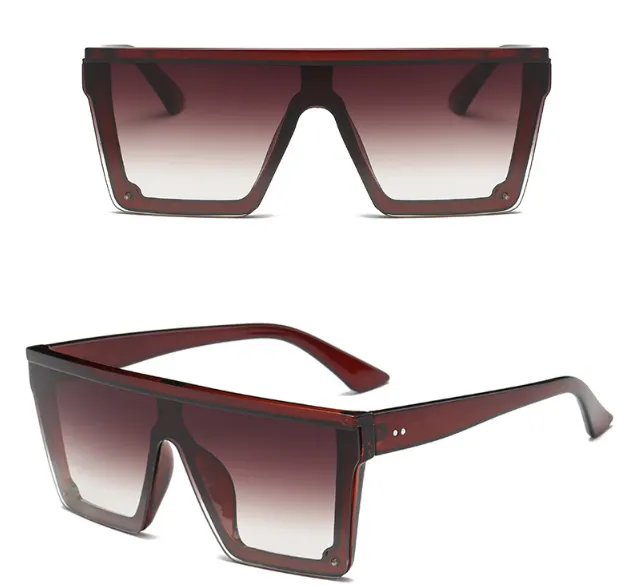 Large frame square Sunglasses Brown - Shop at LoveMi