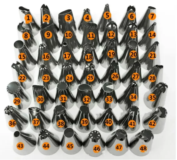 48 stainless steel decorating mouth 48Pcs - Shop at LoveMi