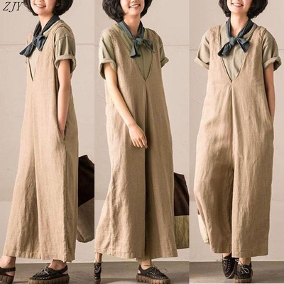 Women's fat mm slim fashion wide leg Khaki - Shop at LoveMi