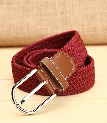 Elastic woven elastic men's belt - 2 Style