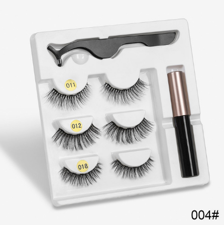A Pair Of False Eyelashes With Magnets In Fashion 3Pc Mixed E - Shop at LoveMi