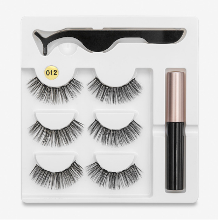 A Pair Of False Eyelashes With Magnets In Fashion 012 Style - Shop at LoveMi