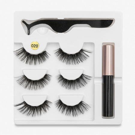 A Pair Of False Eyelashes With Magnets In Fashion 3Pc 020 Style - Shop at LoveMi