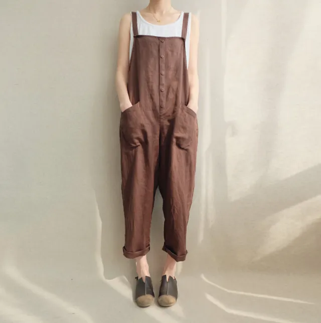 Cotton and linen breathable large size bib Bronze - Shop at LoveMi
