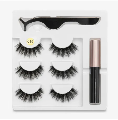 A Pair Of False Eyelashes With Magnets In Fashion 3Pc 016 Style - Shop at LoveMi