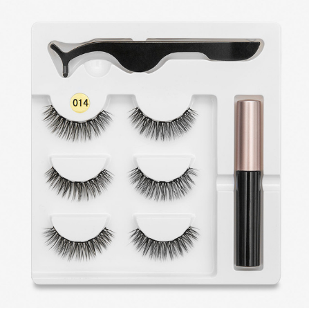 A Pair Of False Eyelashes With Magnets In Fashion 014 Style - Shop at LoveMi