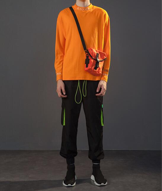 Hem split men's casual long sleeves