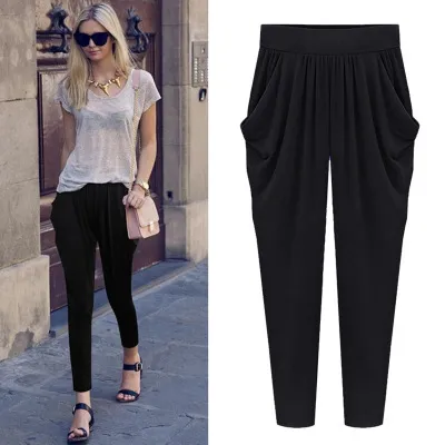 Harlan pants female summer loose casual pants Black - Shop at LoveMi