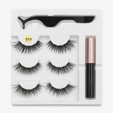 A Pair Of False Eyelashes With Magnets In Fashion 3Pc 019 Style - Shop at LoveMi