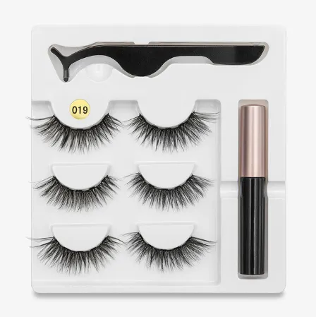A Pair Of False Eyelashes With Magnets In Fashion 3Pc 019 Style - Shop at LoveMi