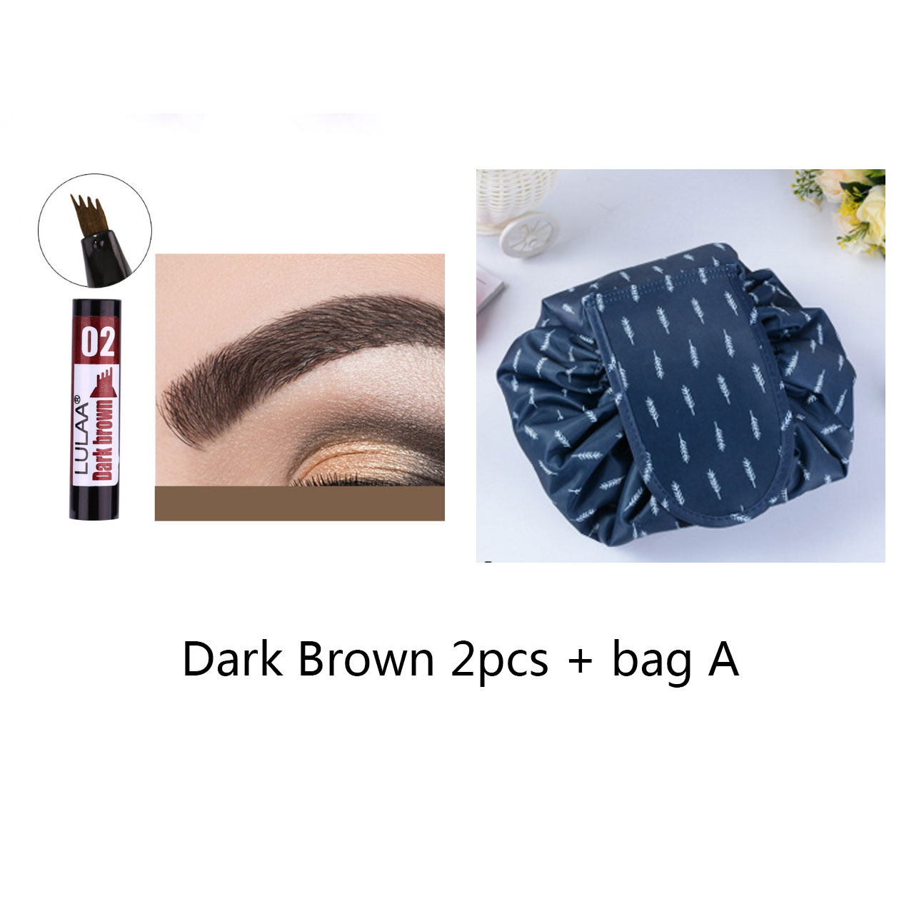 Dark brown 2pcs+A