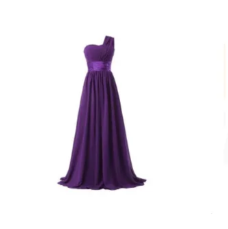 Long Multi-color Banquet Evening Dress - Purple
