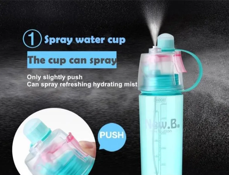 Spray Water Bottle 600ML Sports Cycling Mist Spray Water Bottle – image 2
