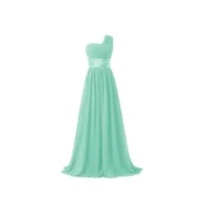 Long Multi-colour Banquet Evening Dress - Blue - View 1