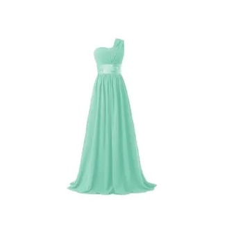 Long Multi-color Banquet Evening Dress - Mint Blue