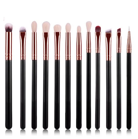Black rose gold 12 makeup brush set Black - Shop at LoveMi
