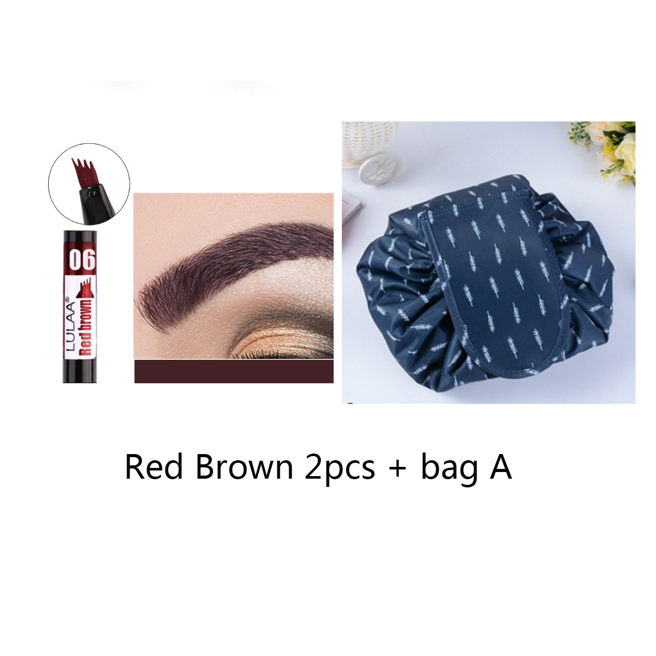 Red brown 2pcs+A