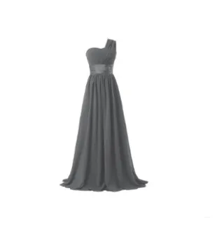 Long Multi-color Banquet Evening Dress - Gray
