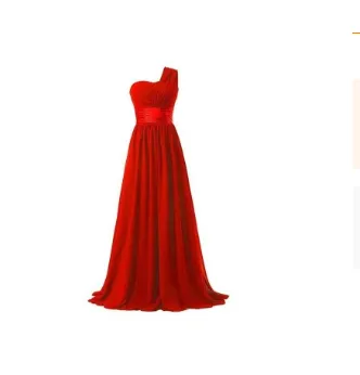 Long Multi-color Banquet Evening Dress - Red