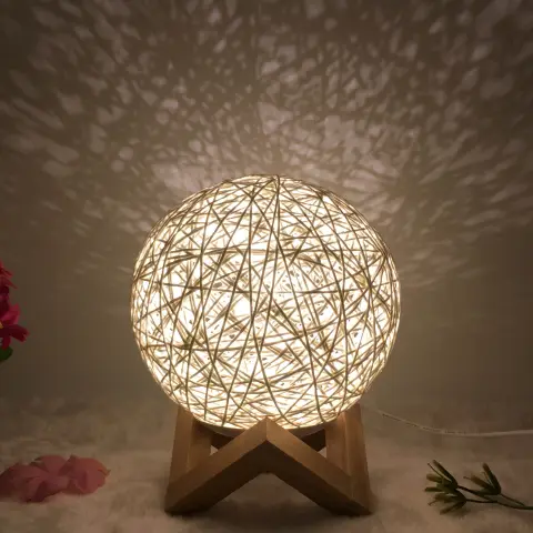 Creative Linen Table Lamp Novel and Unique LED Intelligent