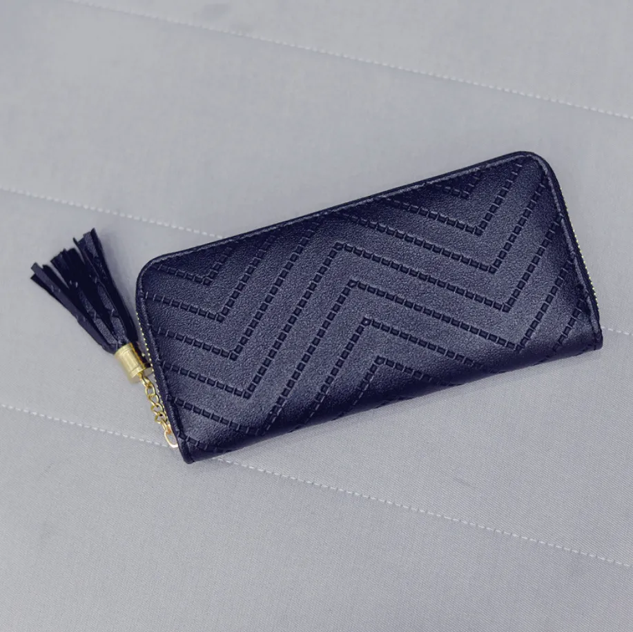 Wallet zipper wallet phone case - Black