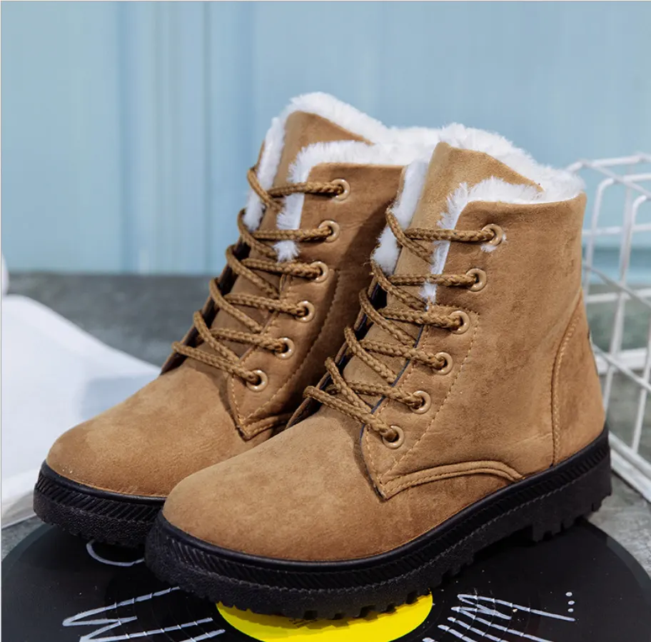 Winter New Women Snow Boots Flat with Large Size