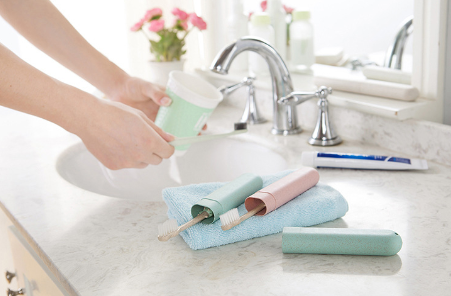 Wheat Straw Travel Toothbrush Cover Health Tooth Brushes Protector Portable Travel Toothbrush Box