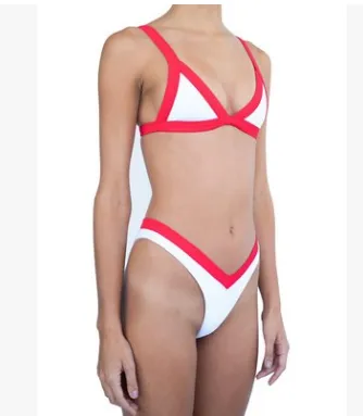 Split Bikini Deep V White - Shop at LoveMi