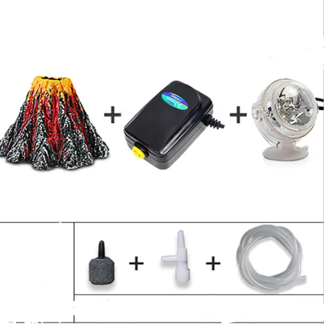 Fish Tank Creative Ornament Volcano Package L Eu - Shop at LoveMi