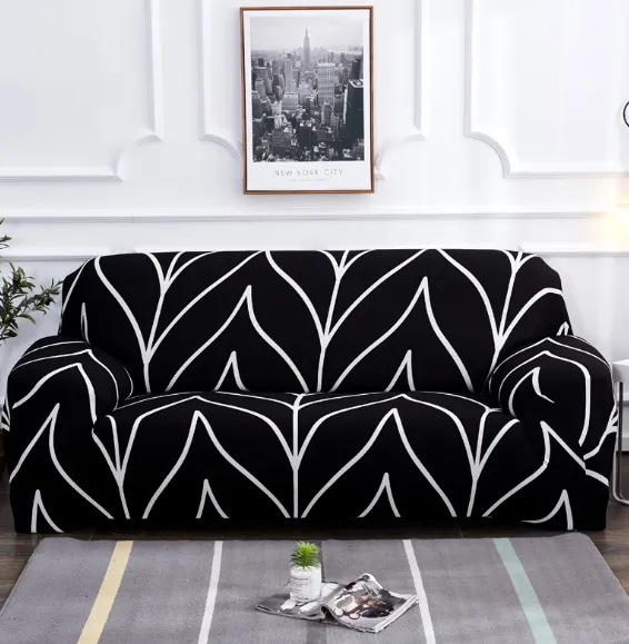 Elastic Universal Sofa Cover Black - Shop at LoveMi