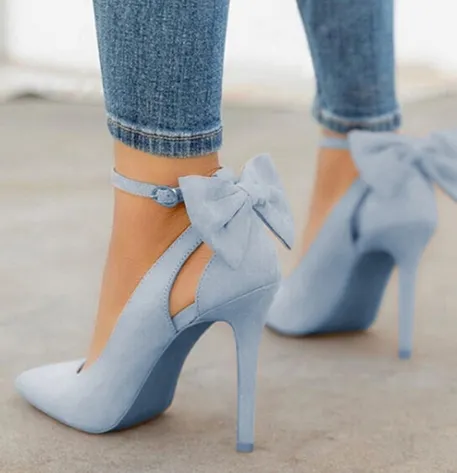 Bow high heels - Blue