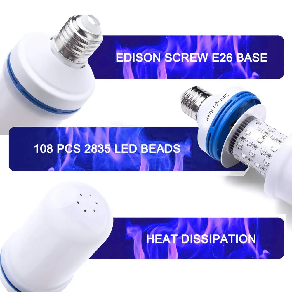 LED Flame Light Christmas Atmosphere Flame Light Bulb – image 4