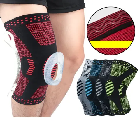 Knee Patella Protector Brace Silicone Spring Pad