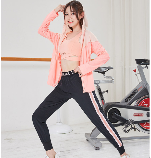 Zip cardigan fitness top