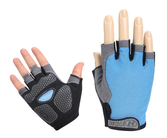 Riding gloves half finger Upgraded Sky Blue - Shop at LoveMi