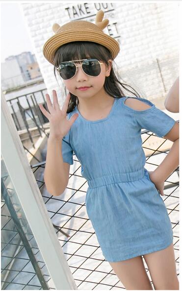 Cowboy mother and daughter skirt short-sleeved shirt parent-child