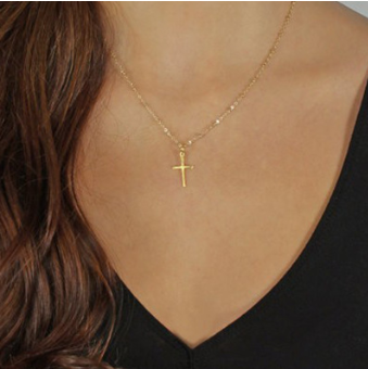 Cross Multilayer Necklace Shell Alloy Pendant Multilayer Necklace