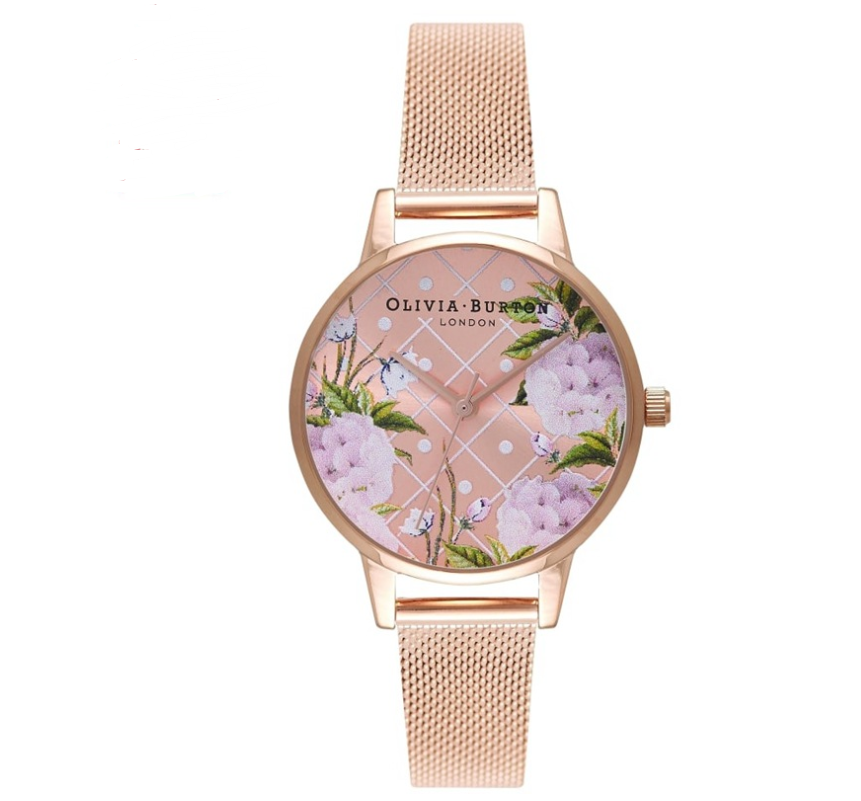 Color ladies watch fashion simple British mesh with stainless steel quartz watch