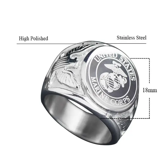 Titanium Steel Badge Ring