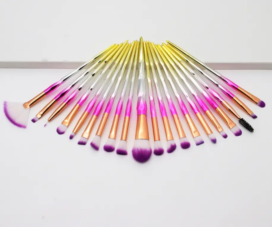 Colorful diamond handle makeup brush
