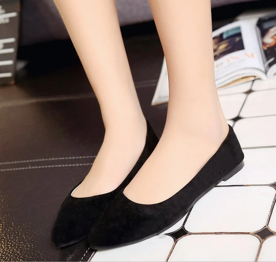 Scoop shoes black flat shoes - Black