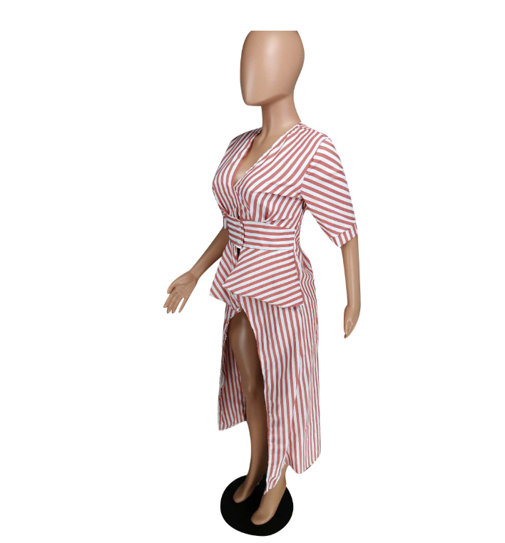 Striped length shirt
