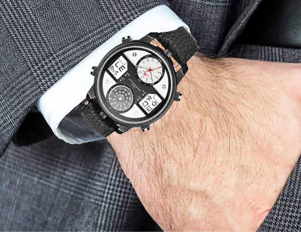Double display electronic multifunctional quartz