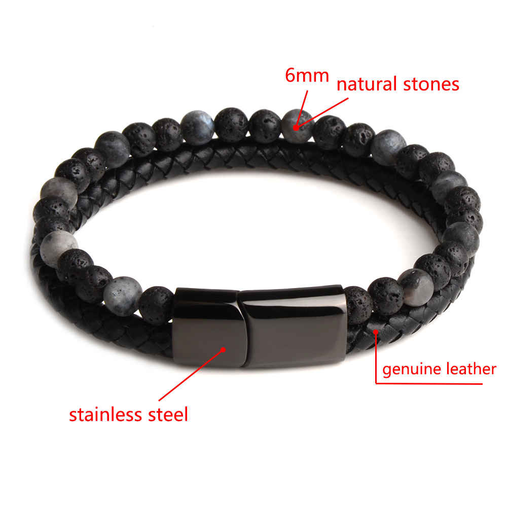 Magnetic buckle men's bracelet