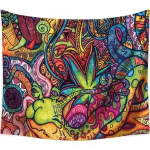 Psychedelic Doodles Tapestry 150X130Cm - Shop at LoveMi
