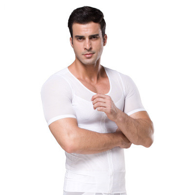 Men's corset stretch mesh