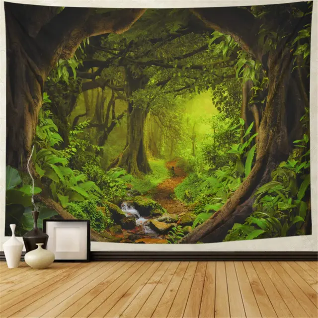Big Tapestry Beautiful Natural Forest Large Wall Hanging Hippie Wall Hanging Bohemian Wall Tapestries Mandala Wall Art Decor - Shop at LoveMi