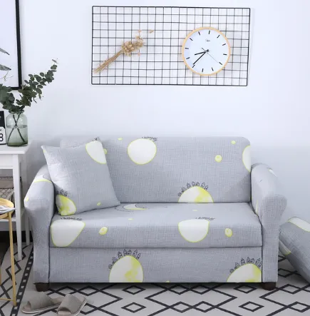 Elastic sofa cover - Yellow Gray